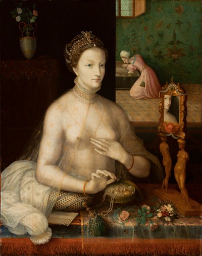 Woman at her Toilette by Fontainebleau School